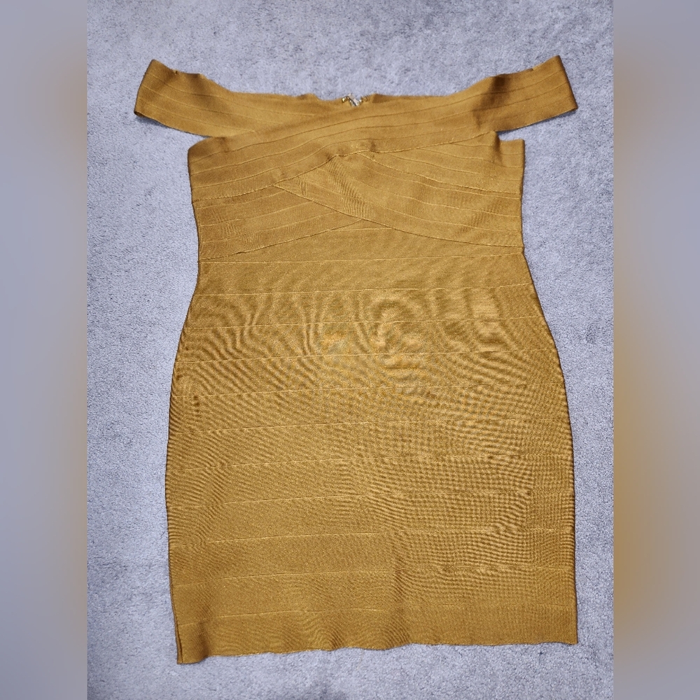 Mustard formal dress